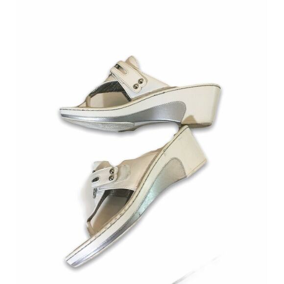 Alegria Women Shoe Lola White EUR 39 8.5 US Slide Sandals Adjustable Hook & Loop - Picture 7 of 10